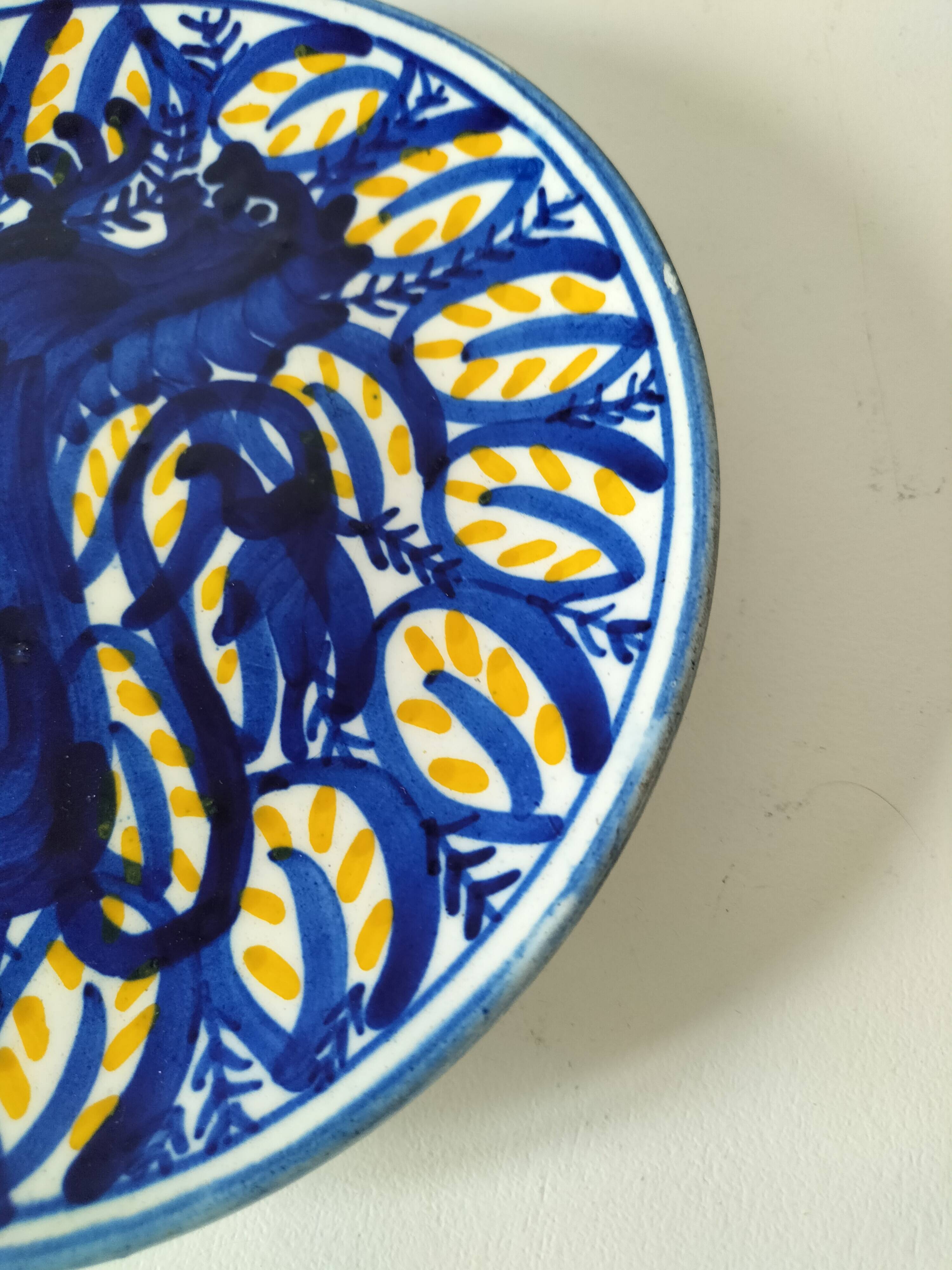 Vintage Spanish handmade plate (probably Talavera - Castile)