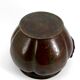 Exceptional planter / cache-pot in patinated Japanese bronze circa 1880.