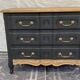 Restored solid wood chest of drawers