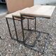 Lot of 3 metal and wood pull out tables
