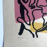 Fernand LEGER, Profile with Flower, c. 1948. Signed and stamped lithograph.