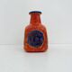 Scheurich West Germany Bay ceramic vase orange with blue fossils, 1970s