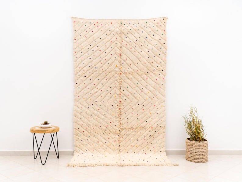 Handmade natural wool Atlas rug size 1.5/2.5 m