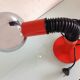 Orange eyeball lamp and chrome globe 60/70