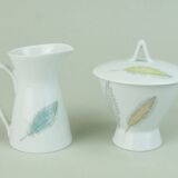 8-piece MOCHA SET rosenthal form 2000 raymond loewy decor falling leaves