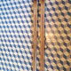 Pair of vintage wooden skis 1.50m