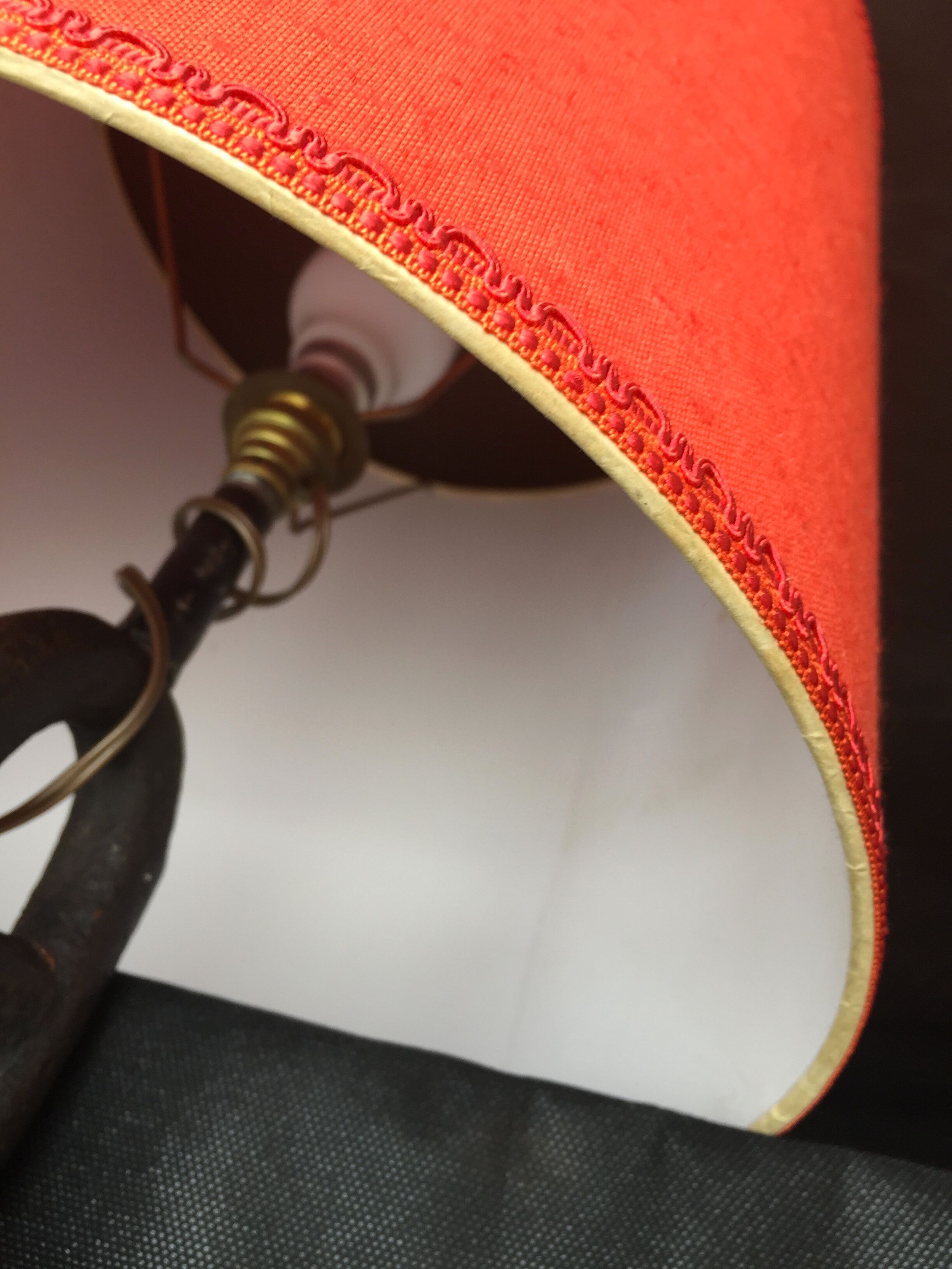 Vintage 1960s navy liner chain lamp red light