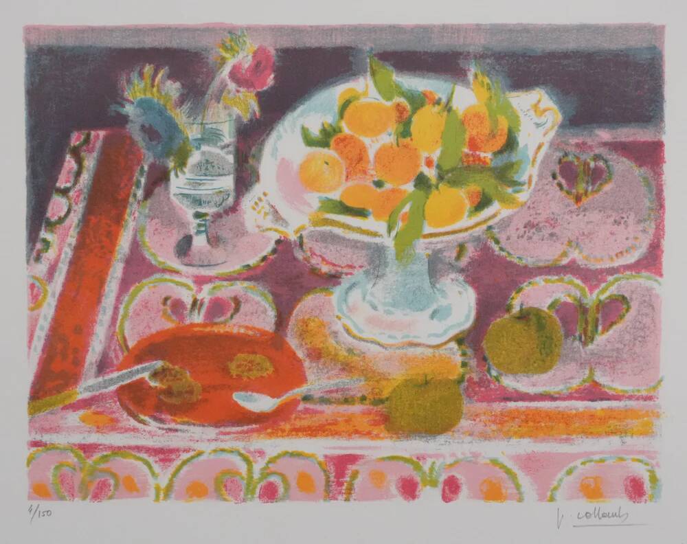 Paul Collomb: The Indian sheet, original signed lithograph.