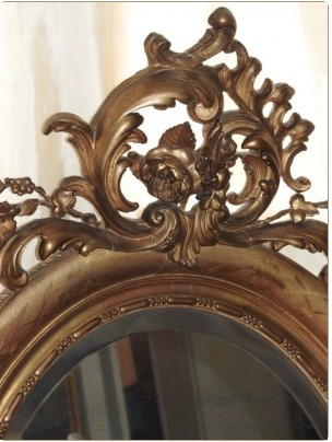 Miroir encadrement doré époque Napoléon III