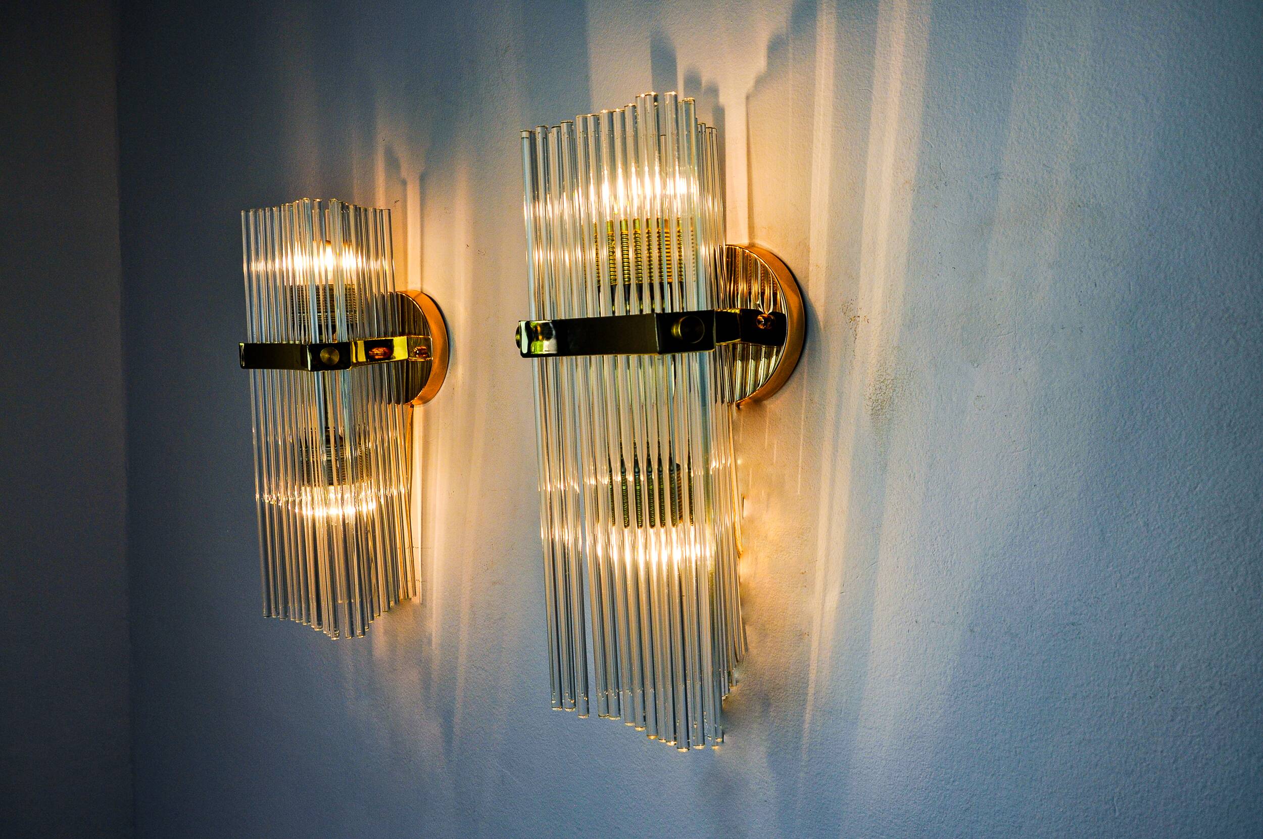 Pair of wall lights from Sciolari for Lightolier, Italy, 1970