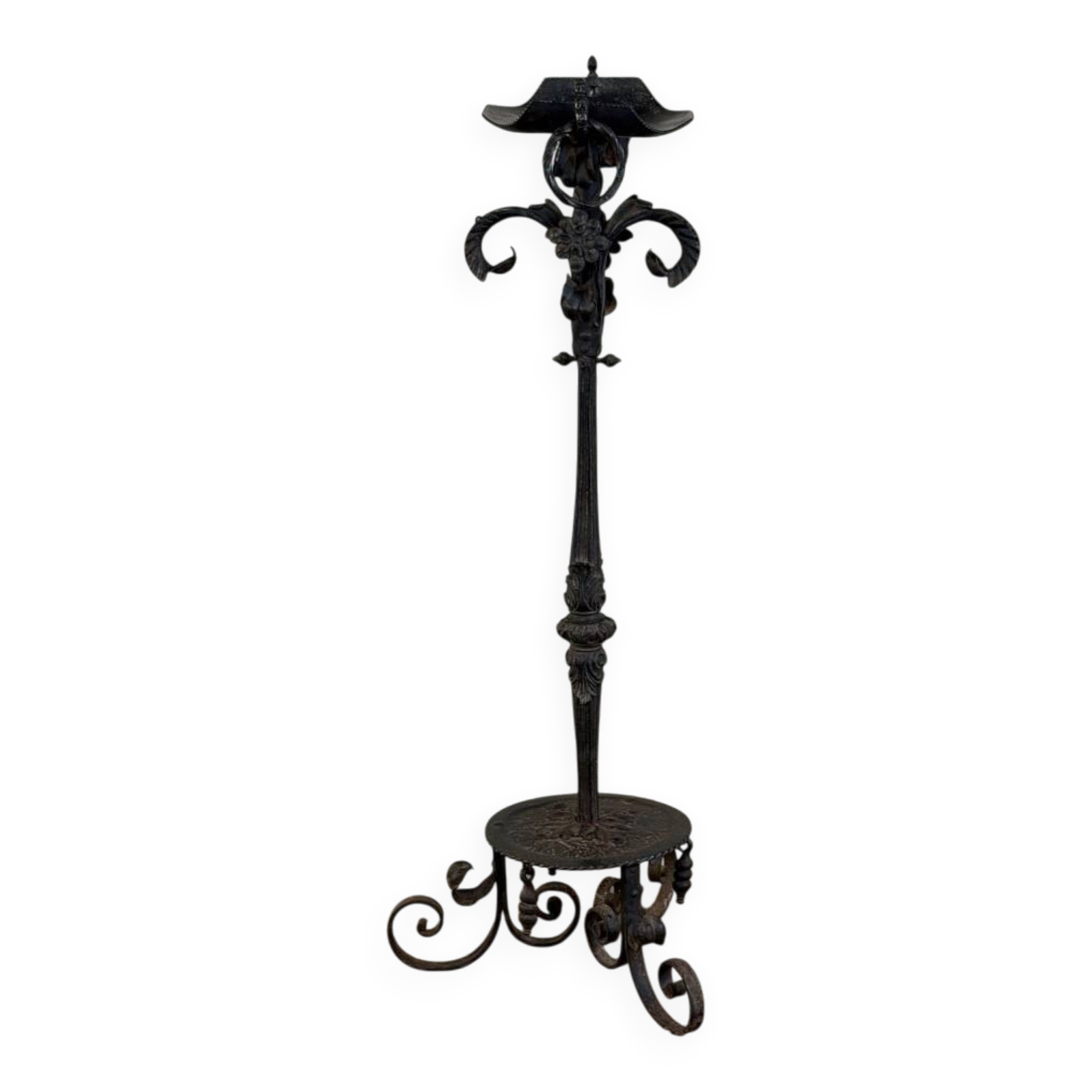 Wrought iron stool, France around 1880