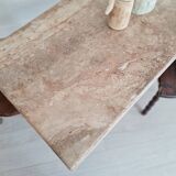 Travertine coffee table