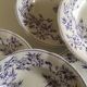 Set of 7 soup plates earthenware of Sarreguemines circa 1870 décor thorns