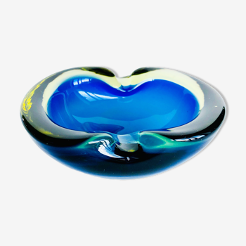 Sommerso Murano glass ashtray, 1960s