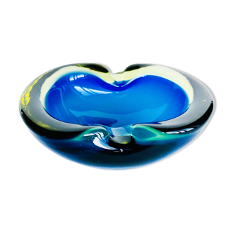 Sommerso Murano glass ashtray, 1960s