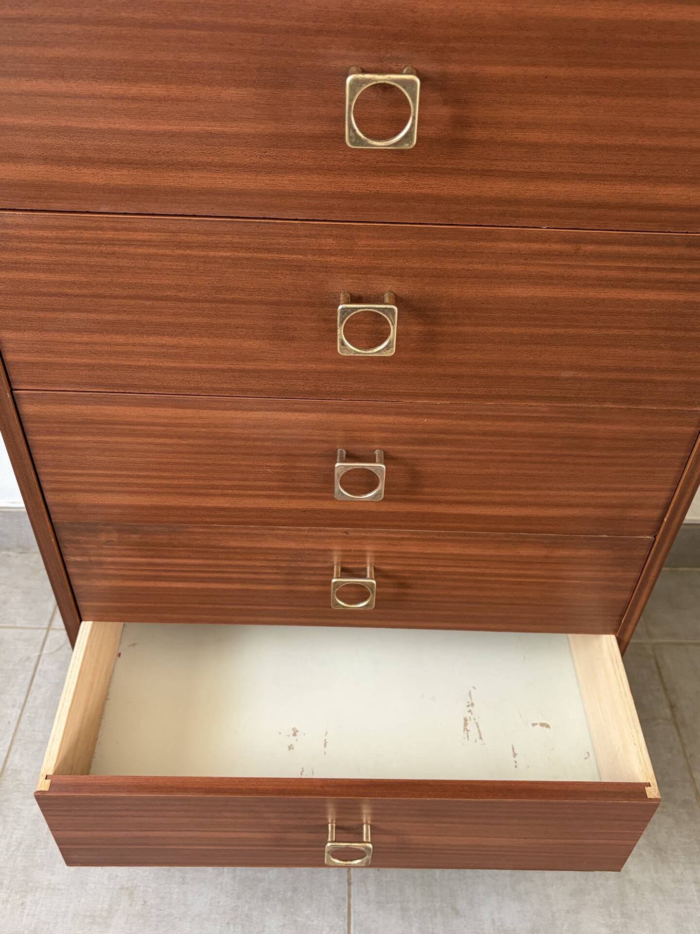 Vintage chest of drawers from the 1960s.