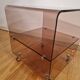 Rolling dessert trolley in Altuglas by Michel Dumas for Roche Bobois.