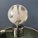 Mid-Century chrome desk lamp with glass shade