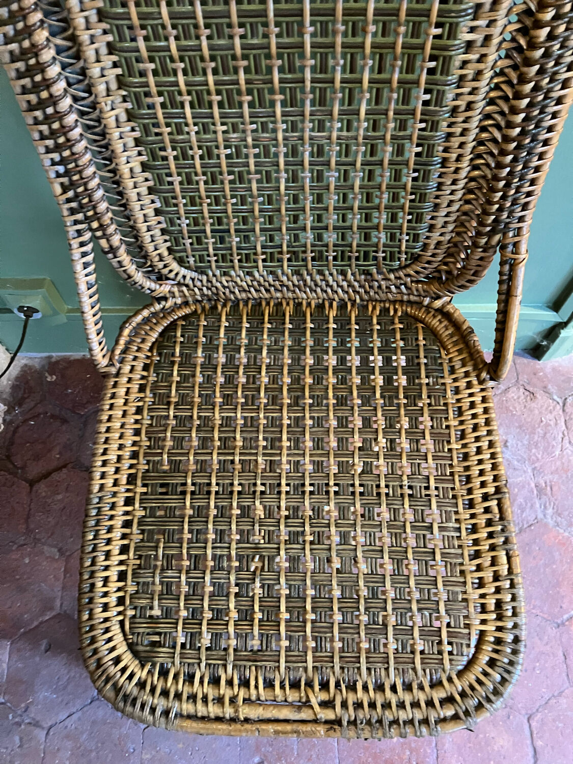 Vintage rattan chair house drucker