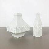 Set of 2 modernist 1960s vase sculptures Peter Müller for Sgrafo Modern, Germany