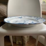 Plat XIXe décor brindilles
