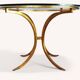 Round Dining Table in Gold Metal by Robert Thibier
