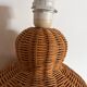 Vintage woven wicker lamp