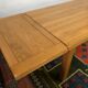Solid oak table with extension cords