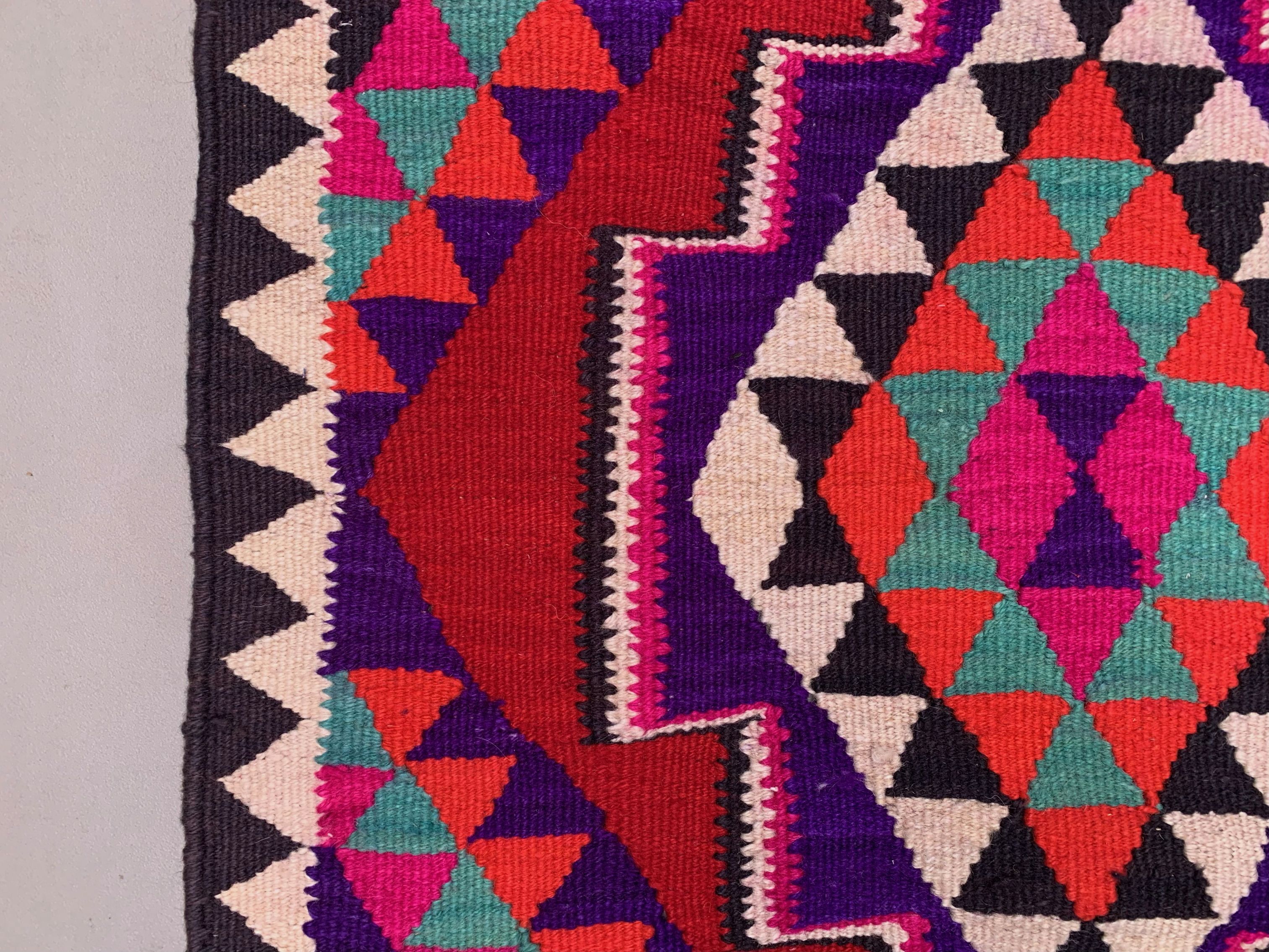 Old turkish kilim runner 367x86 cm