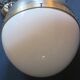 Large Hicks bronze and milk glass pendant light by Thomas O'Brien, USA