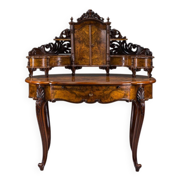 Coiffeuse en noyer Louis Philippe antique, 1860