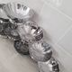 10 stainless steel dessert / ice cream bowls in Guy Degrenne style, flower shape.