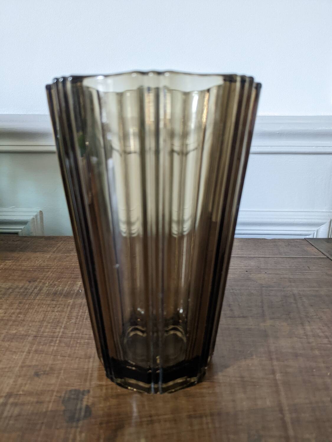 Smoked glass vase
