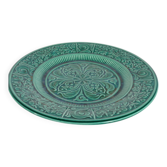 Large Scandinavian Modern Green Plate, Arol Ceramic, Halden Norway, 1950s