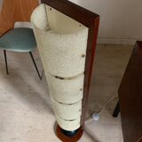 Totem floor lamp in teak and vintage perspex