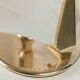Vintage Murano glass table lamp – leaf-shaped shade with a gold metal base – Italy 1980s