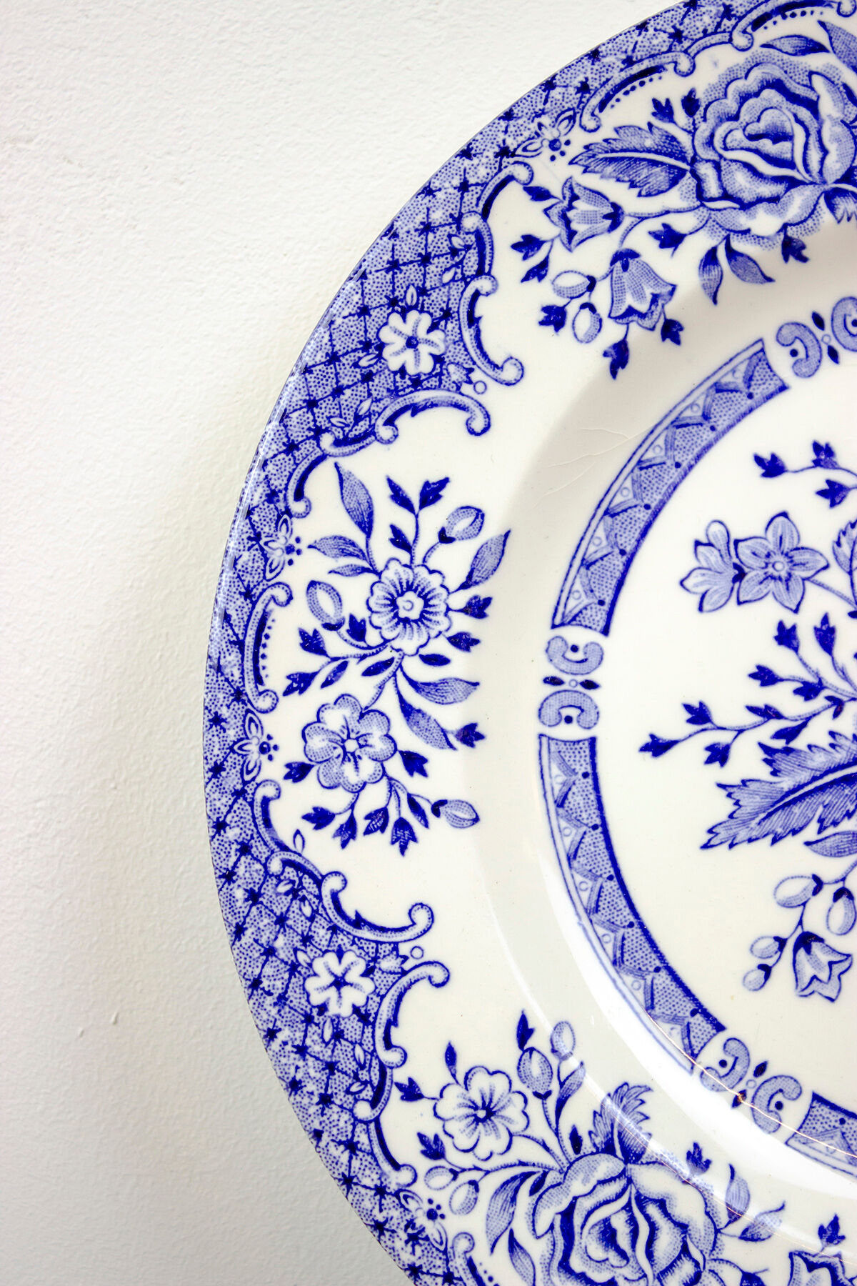 Dessert plate - floral blue décor - Ironstone England