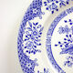 Dessert plate - floral blue décor - Ironstone England