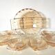 Art Deco pearly glass dessert service