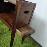 Old wooden bedside table