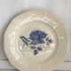 Set of 11 Digoin flat plates, blue rose patterns