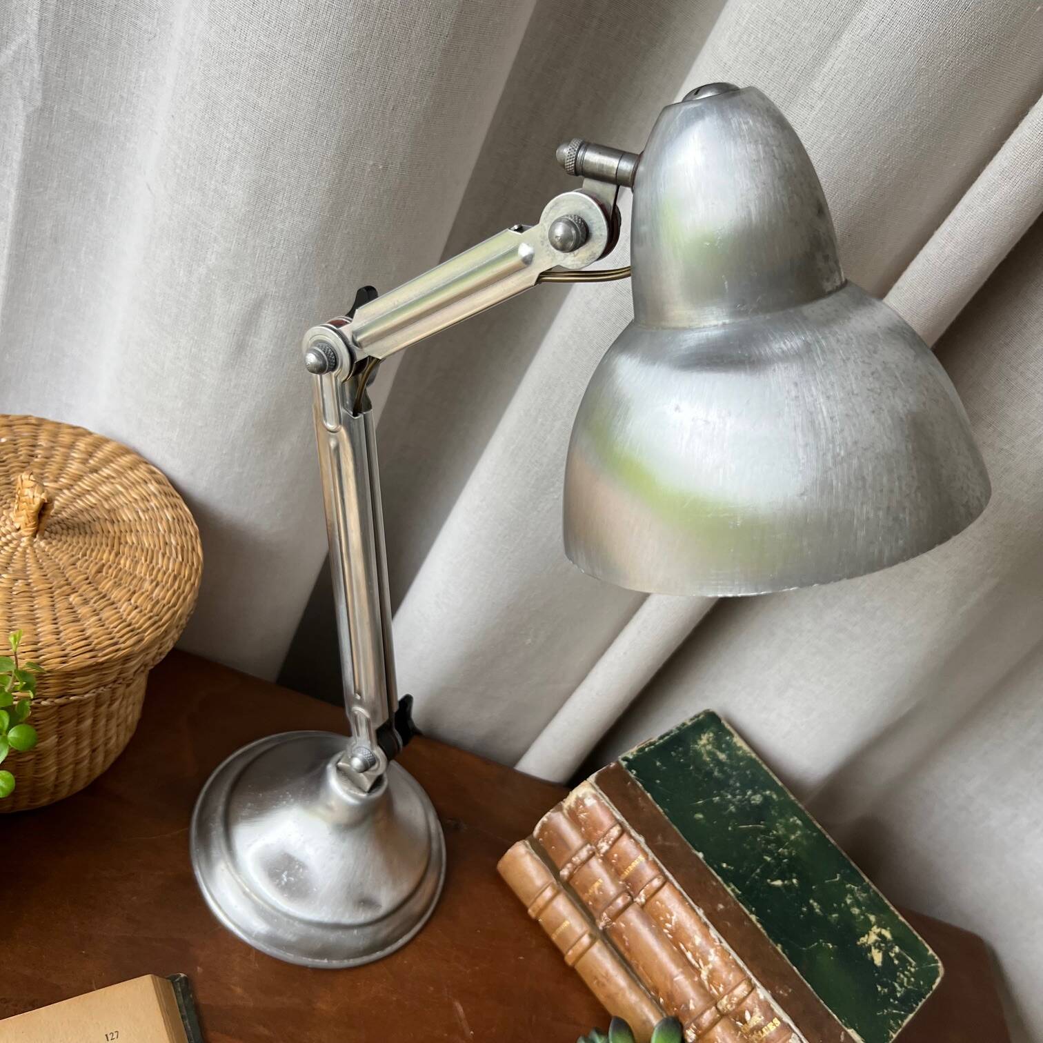 Vintage workshop lamp “Super Chrome”