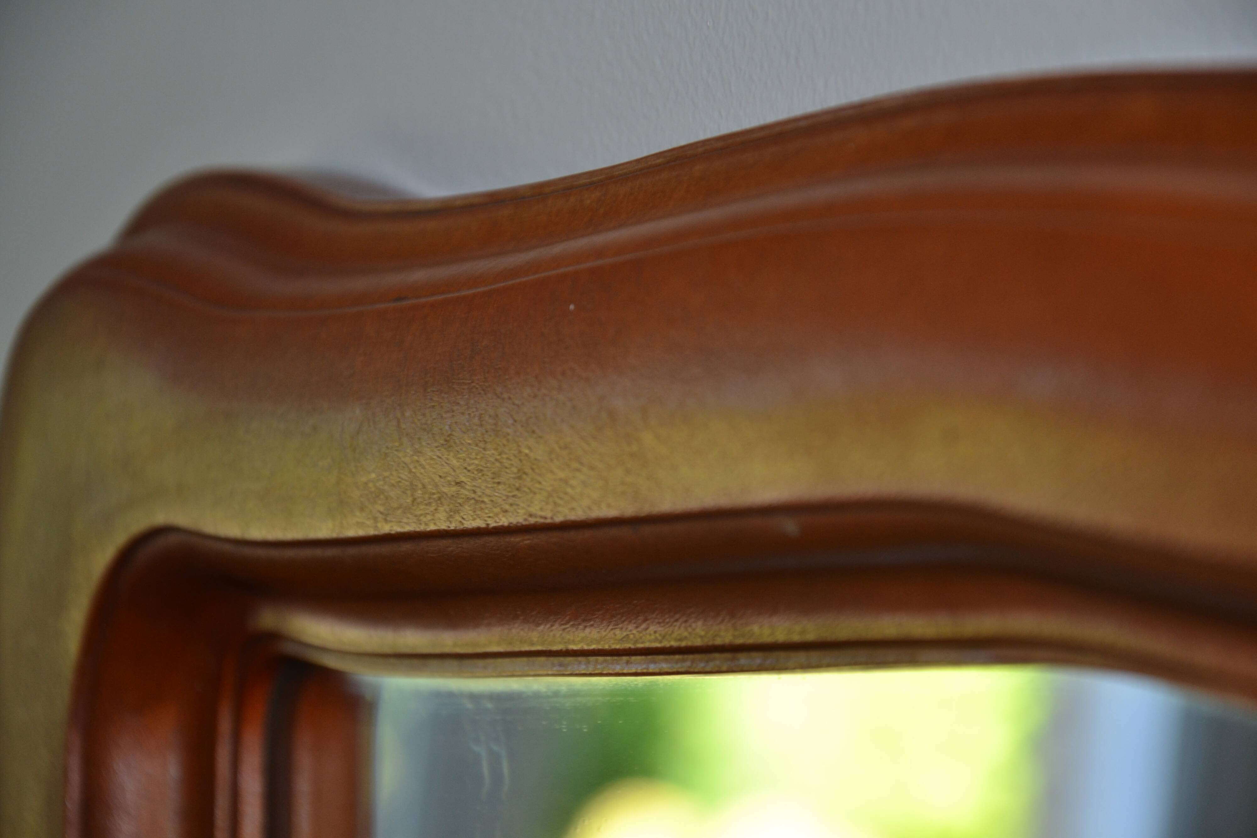 Vintage organic wavy cast resin mirror