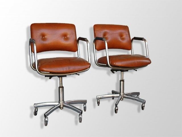 pair of armchairs vintage 1970 Tubulars