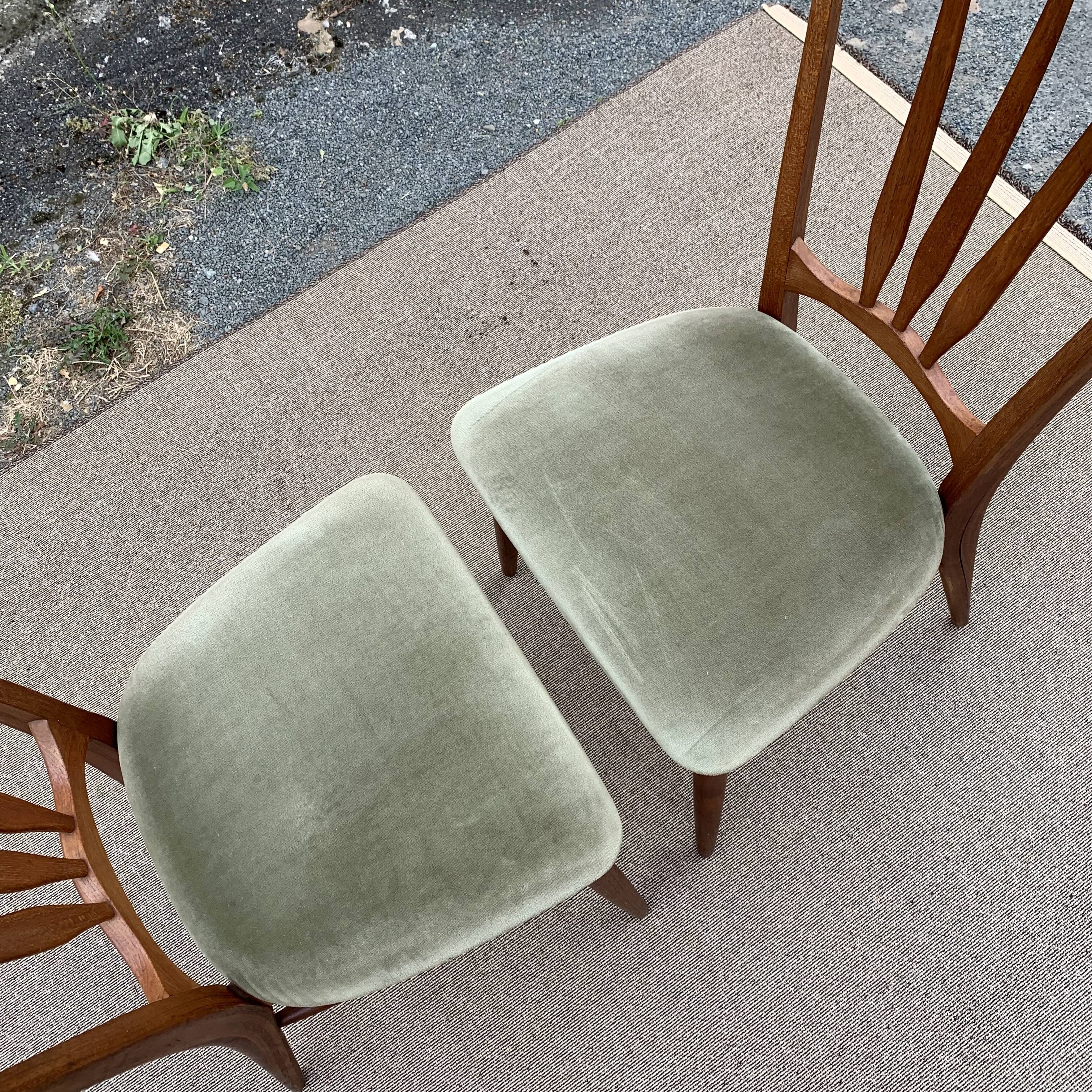 Pair of Ingrid Niels Koefoed teak chairs, Denmark 1960