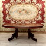 Dining room table with mahogany system, restoration period circa 1830 (4m)
