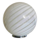 Contemporary Murano Style Spiral White Murano Glass Table Lamp