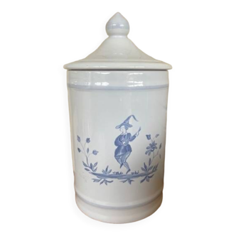 White earthenware pharmacy jar