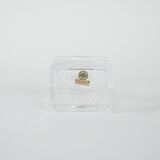 Crystal box, lead glass, Italian design, 1970s, manufacturer: Primavera di