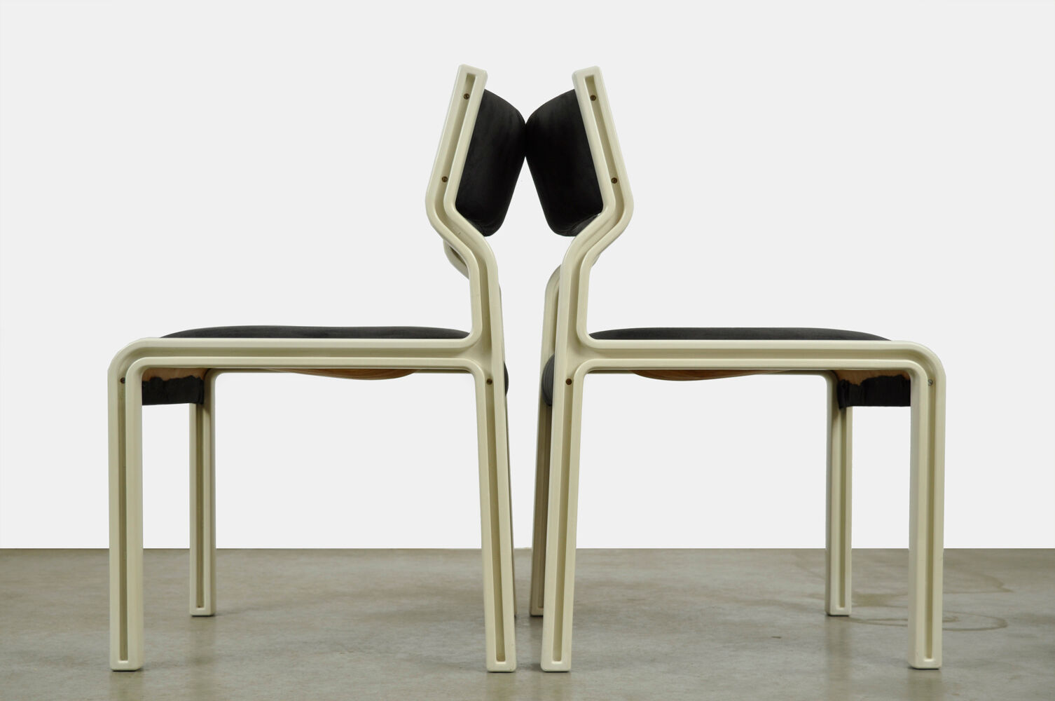 Ensemble de 4 chaises à repas expérimentales de Pierre Mennen pour Pastoe, 1972 Pays-Bas